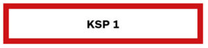 Wzór oznakowania drzwi otwieranych kluczem przechowywanym w KSP