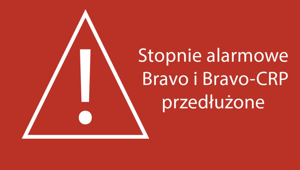 Informacja o przedłużeniu stopni alarmowych