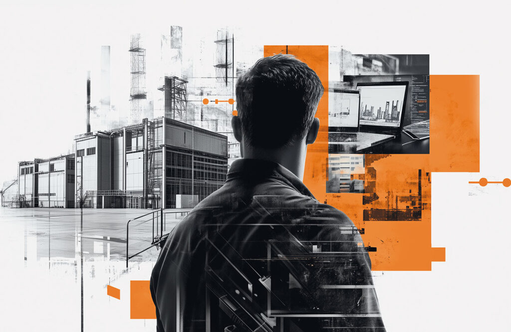 Manager parzący na zakład przemysłowy